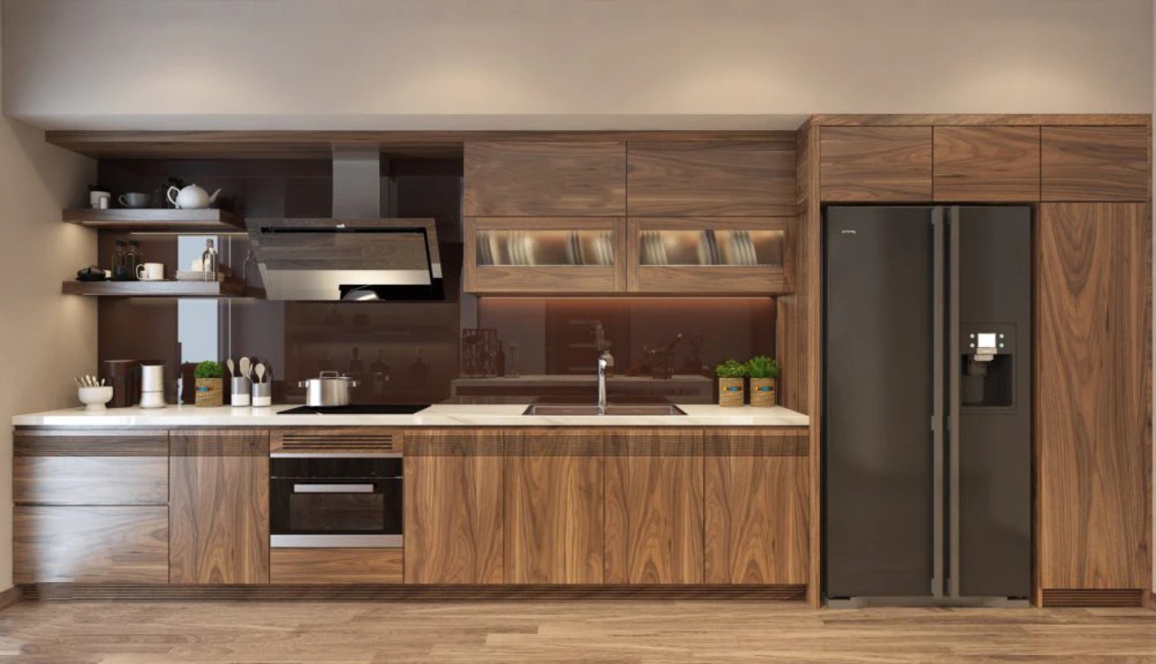 Tủ bếp gỗ tự nhiên đem lại vẻ đẹp độc bản cho căn bếp Tủ bếp gỗ tự nhiên đem lại vẻ đẹp độc bản cho căn bếp