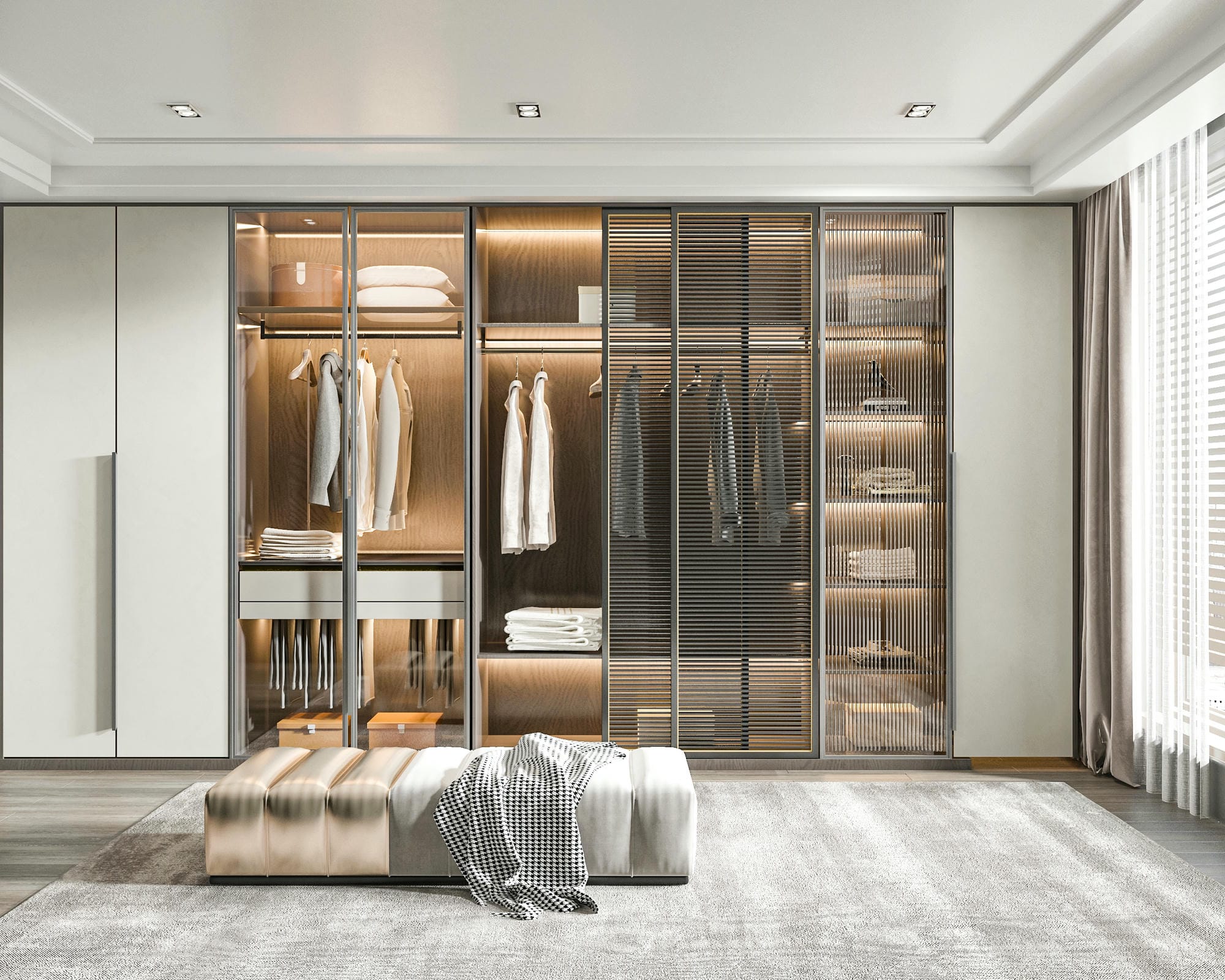Ứng dụng của gỗ MDF phủ laminate trong thiết kế nội thất tủ quần áo thông minh Ứng dụng của gỗ MDF phủ laminate trong thiết kế nội thất tủ quần áo thông minh