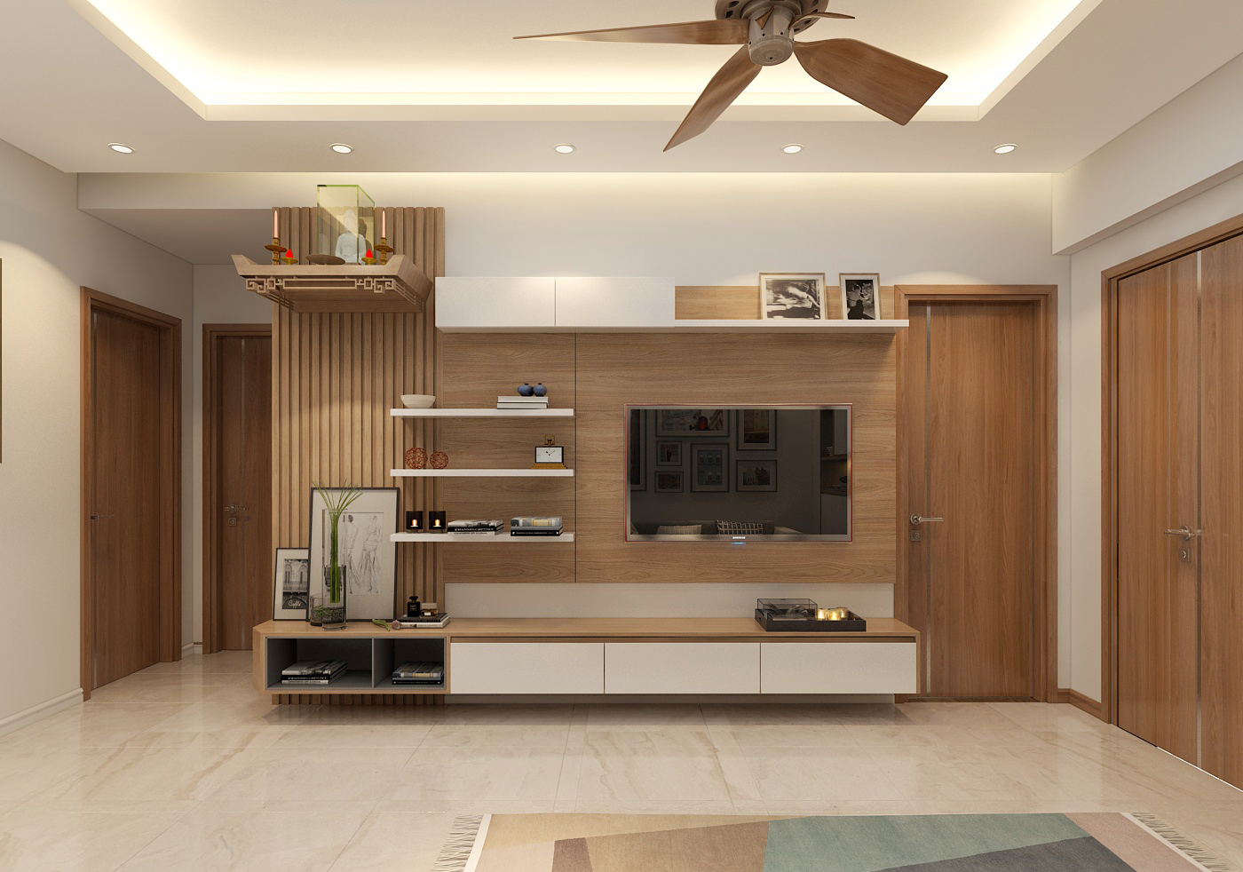 Bàn thờ treo tườngnhỏ bằng gỗ