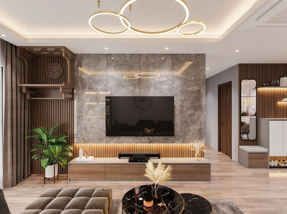 Bàn thờ treo tường phong cách hiện đại