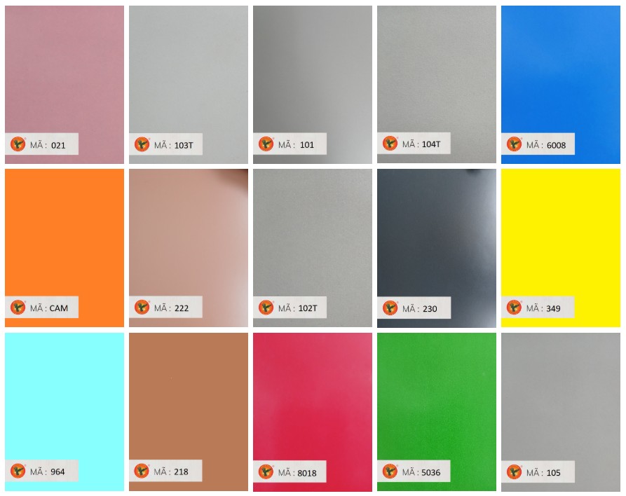 Bảng màu đơn sắc mdf thái lan phủ melamine Bảng màu đơn sắc mdf thái lan phủ melamine