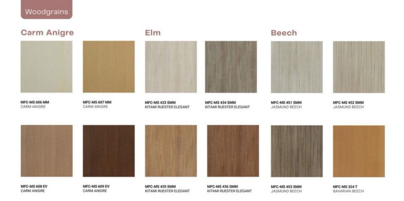 Bảng màu gỗ acrylic An Cường
