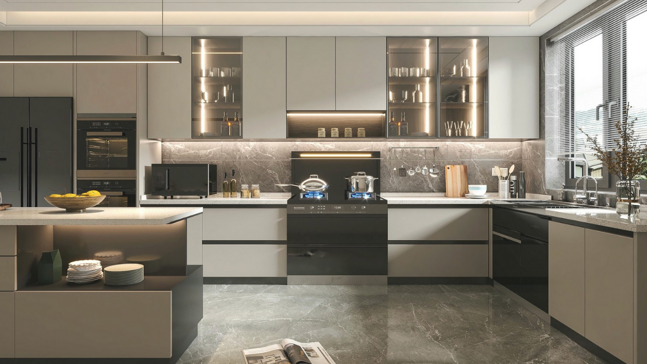 Bếp có đầy đủ công năng với kích thước chuẩn Bếp có đầy đủ công năng với kích thước chuẩn