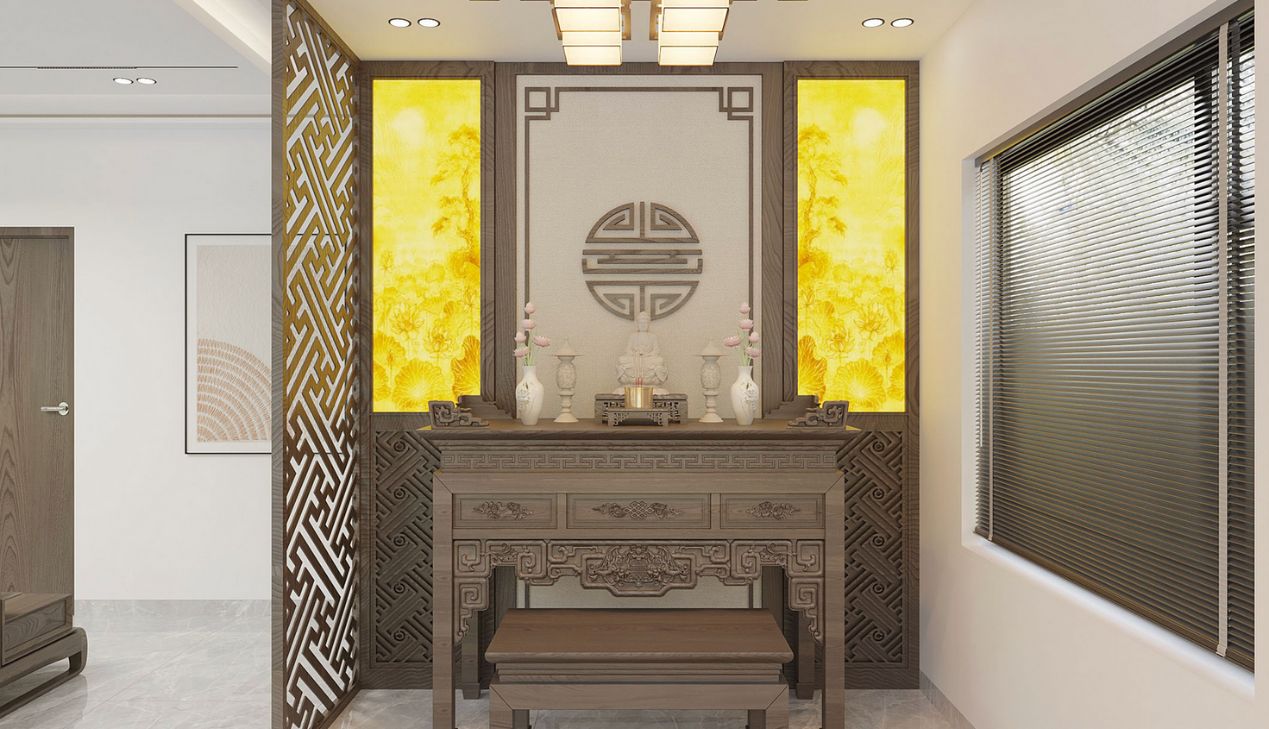 Bố trí bàn thờ nhà ống hợp lý