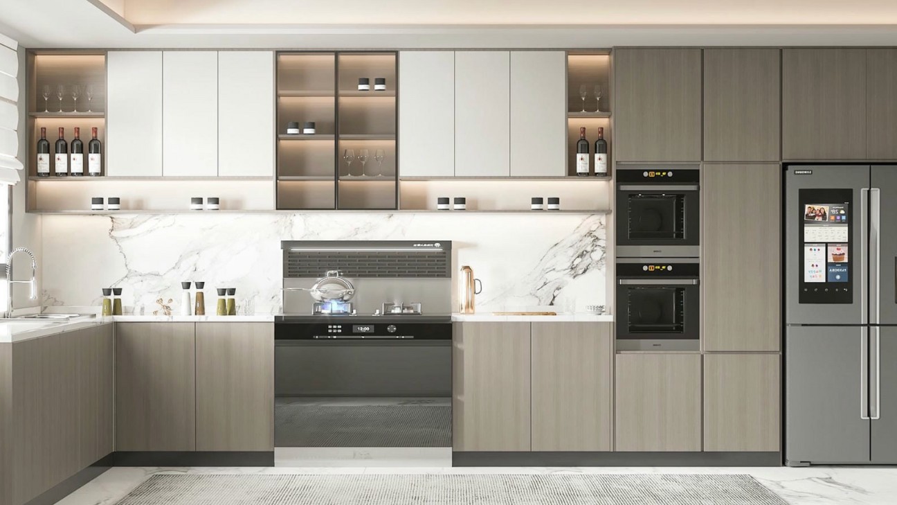 Bộ tủ bếp gỗ công nghiệp đẹp - Tiện nghi và hiện đại