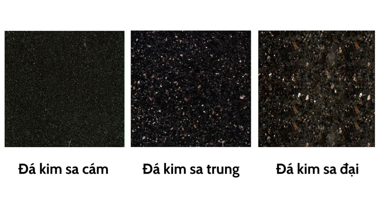 Các Loại Đá Kim Sa Đen Dùng Cho Mặt Bếp