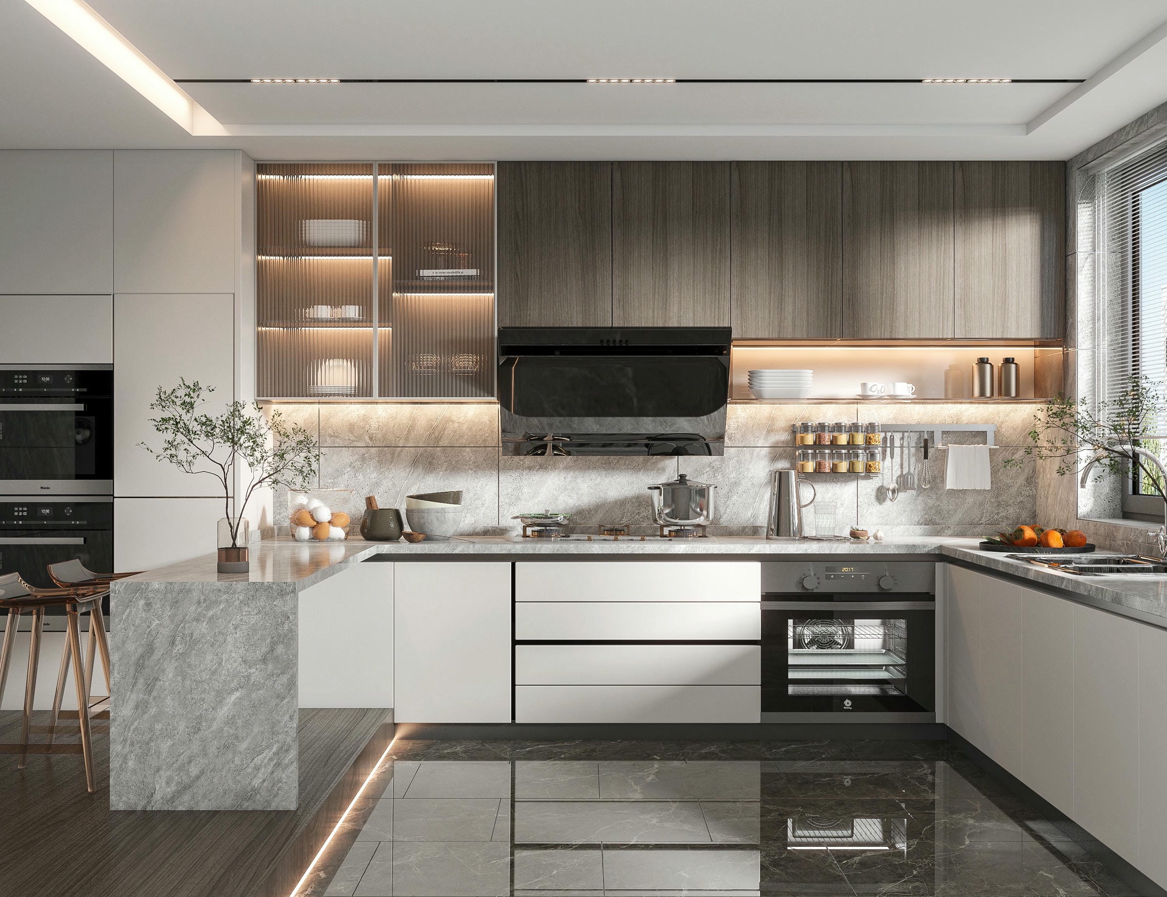 Cách trang trí phòng bếp nhà ống Cách trang trí phòng bếp nhà ống