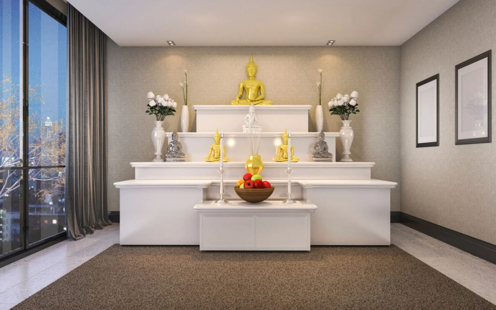 Cách trang trí phòng thờ Phật Cách trang trí phòng thờ Phật
