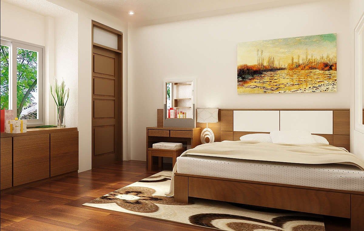 Cửa phòng ngủ bằng gỗ công nghiệp