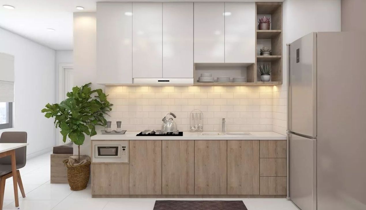 Giá tủ bếp nhựa giả gỗ Giá tủ bếp nhựa giả gỗ