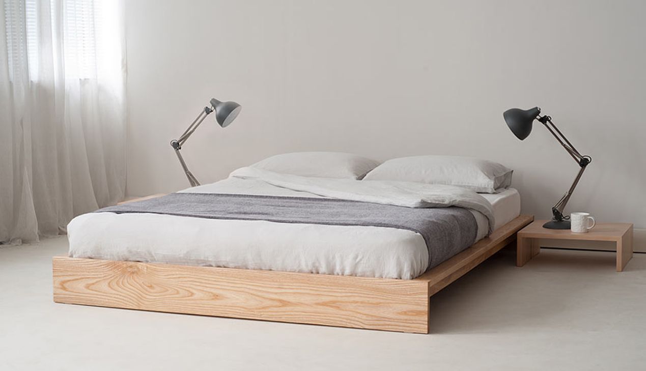 Giường gỗ với phong cách tối giản
