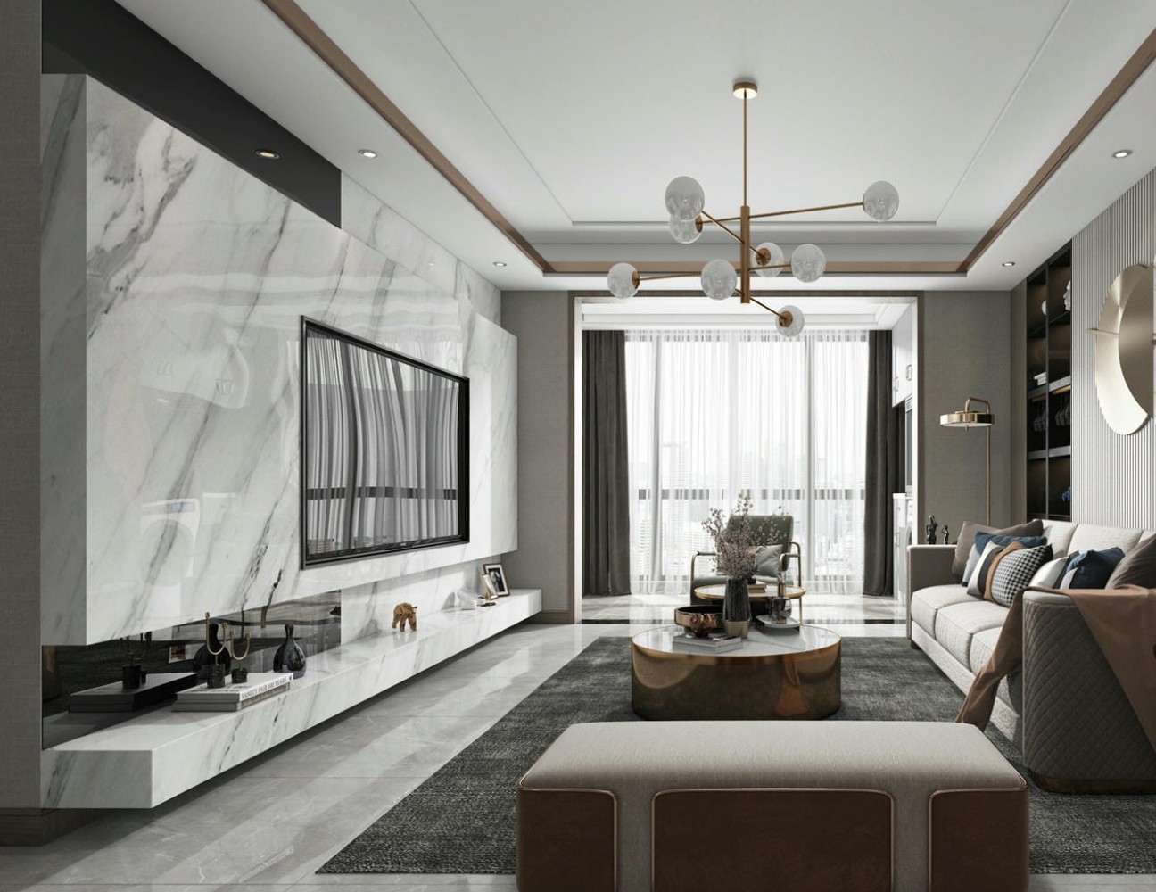 Kệ âm tường thiết kế liền mạch