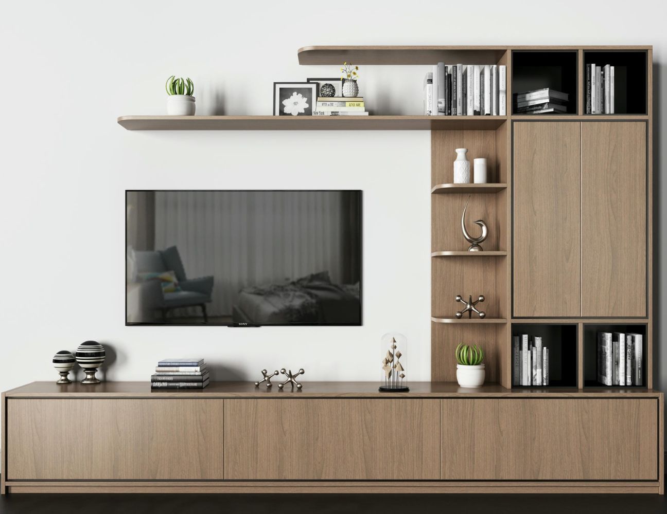 Kệ gỗ tự nhiên treo tường