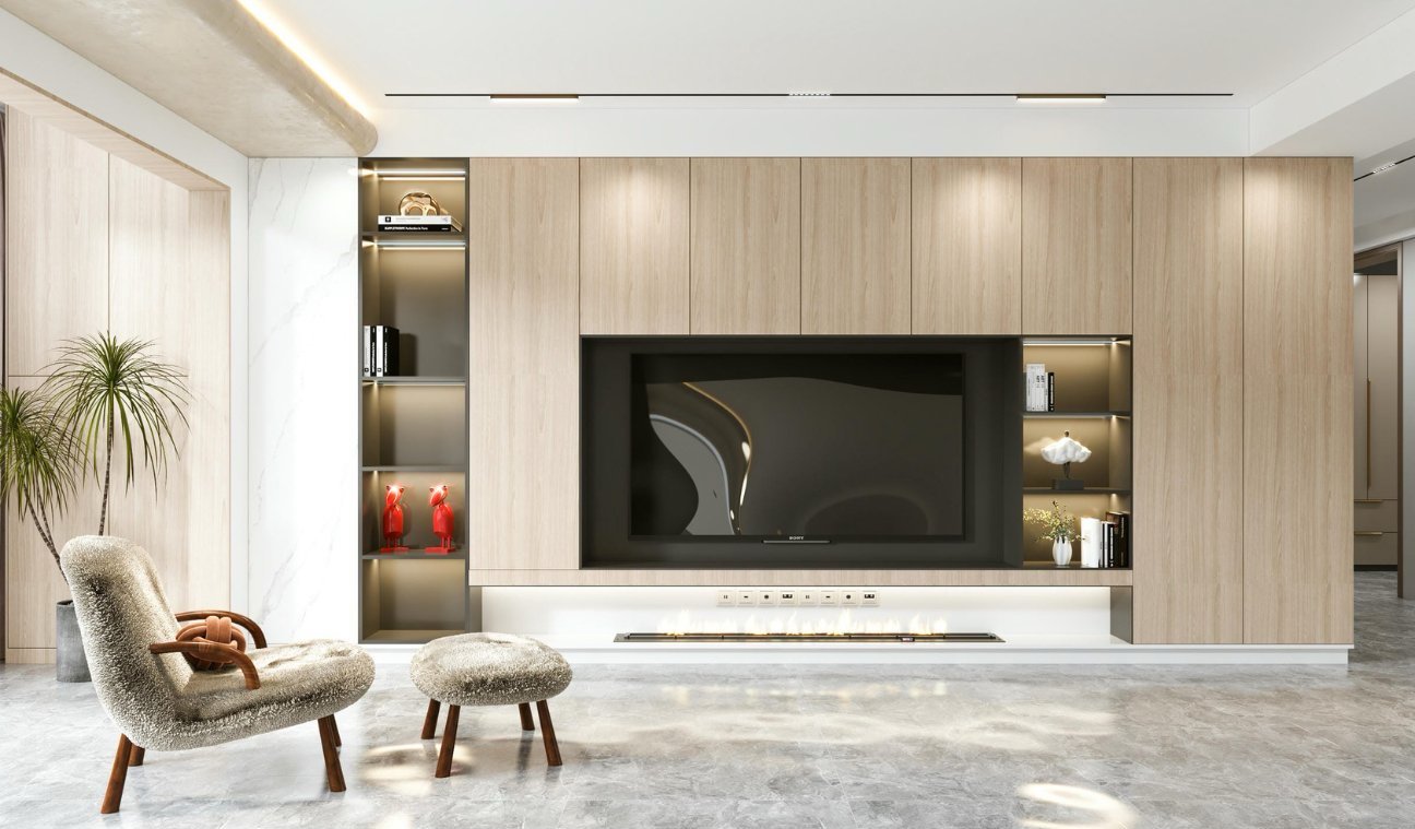 Kệ trang trí bằng gỗ MDF