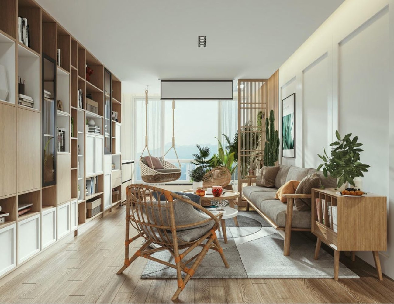 Kệ trang trí bằng gỗ tự nhiên