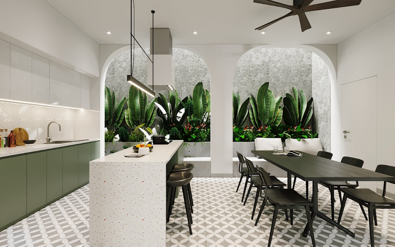 Khả năng vệ sinh dùng đá terrazzo ốp bếp Khả năng vệ sinh dùng đá terrazzo ốp bếp