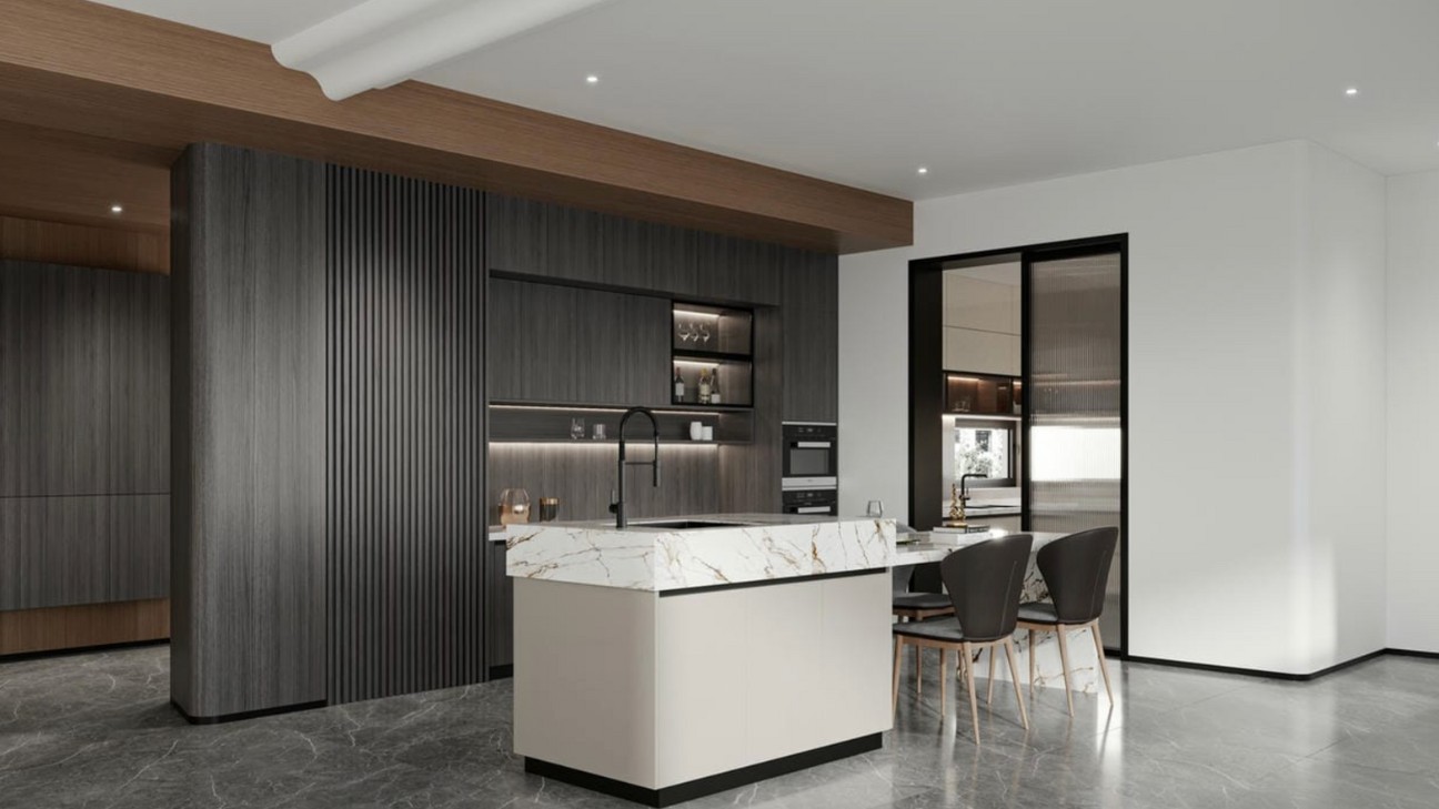 Khung tủ bếp làm bằng gỗ HDF Khung tủ bếp làm bằng gỗ HDF