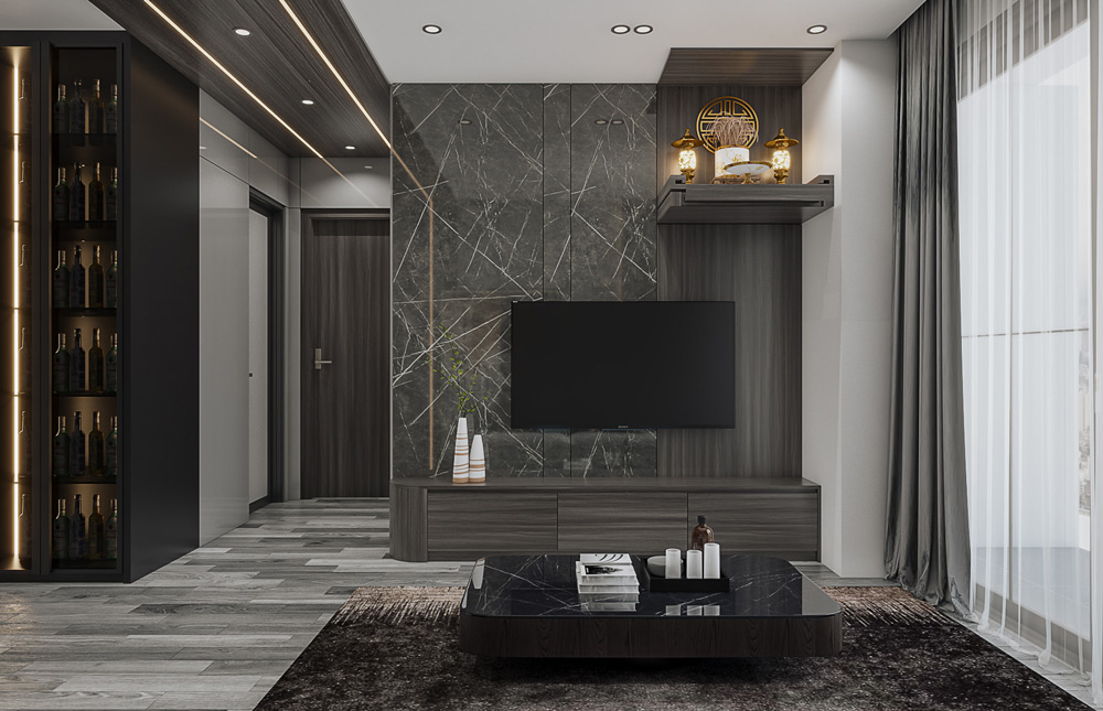 Mẫu bàn thờ treo tường đẹp và không gian đọc sách Mẫu bàn thờ treo tường đẹp và không gian đọc sách