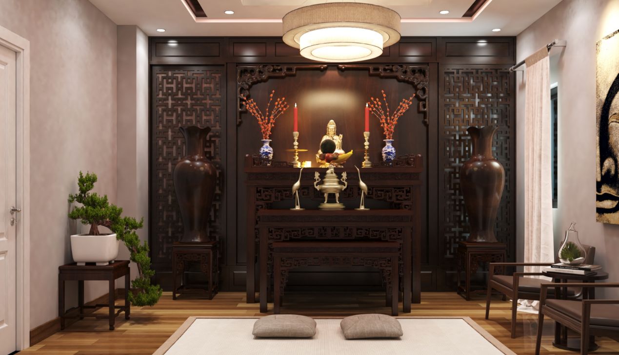 Mẫu phòng thờ đẹp sang trọng