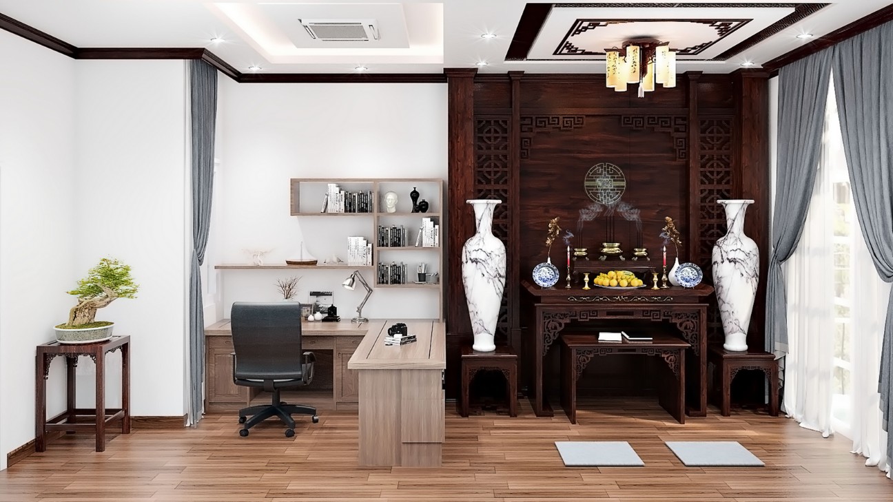 Mẫu phòng thờ gỗ công nghiệp đa chức năng Mẫu phòng thờ gỗ công nghiệp đa chức năng