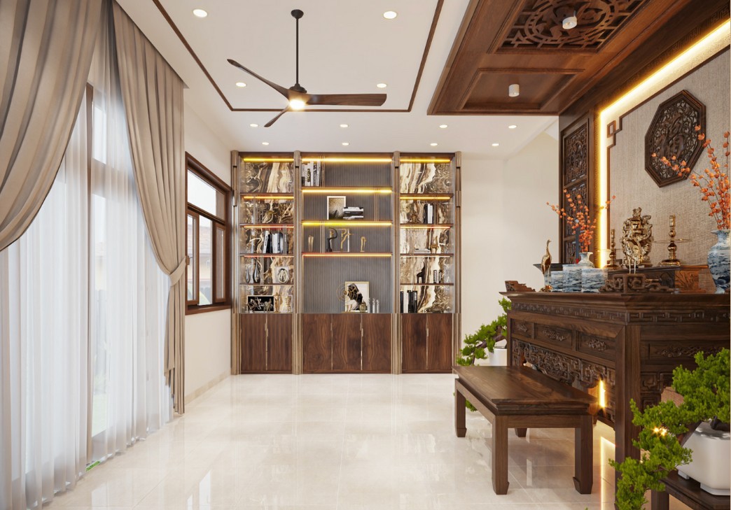 Mẫu phòng thờ đẹp gỗ tự nhiên cao cấp Mẫu phòng thờ đẹp gỗ tự nhiên cao cấp