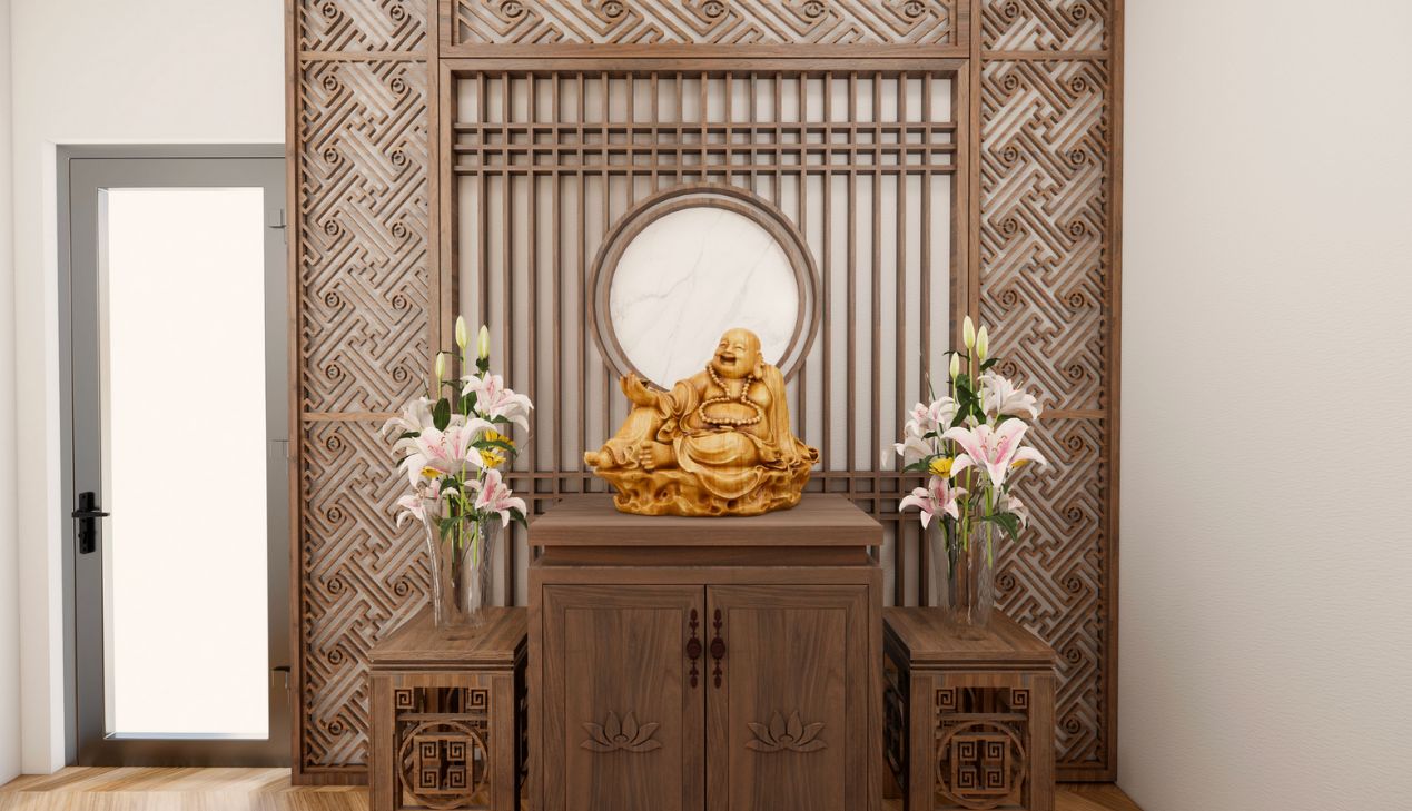 Mẫu phòng thờ Phật và gia tiên