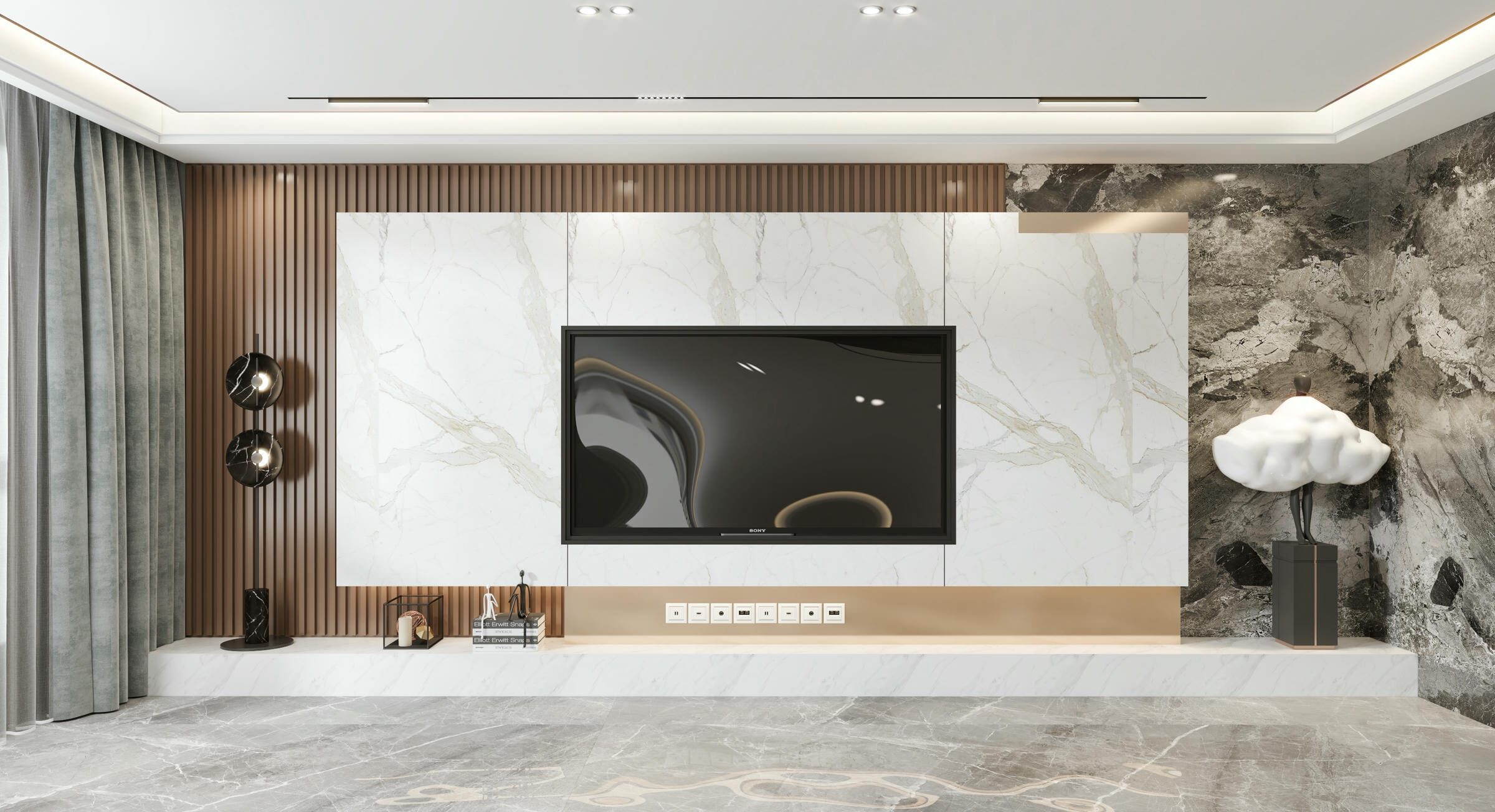 Mẫu thiết kế kệ tivi phong cách tối giản Mẫu thiết kế kệ tivi phong cách tối giản