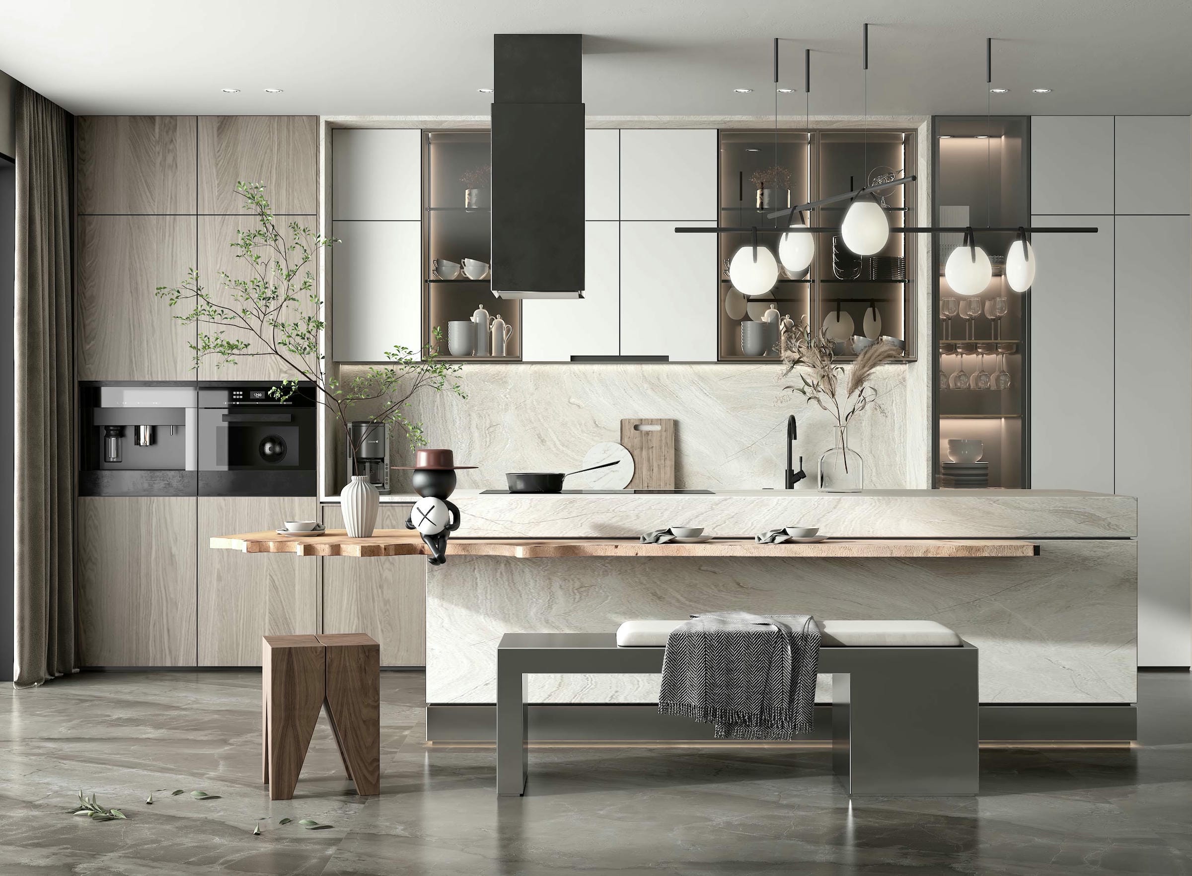 Mẫu tủ bếp gỗ công nghiệp đẹp chữ L tối ưu không gian