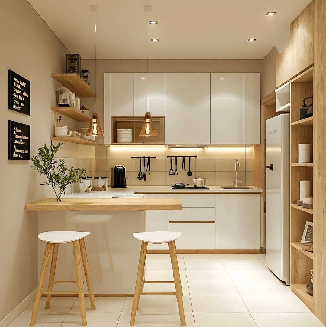 Mẫu tủ bếp nhỏ đẹp phong cách Bắc Âu Mẫu tủ bếp nhỏ đẹp phong cách Bắc Âu