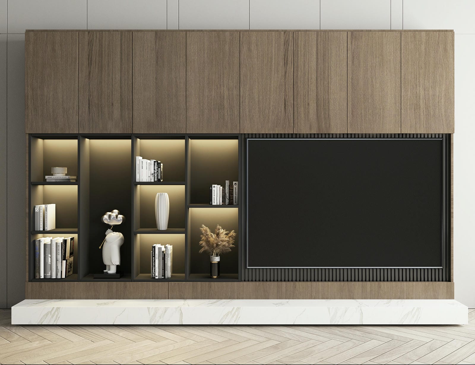 Mẫu vách tivi phong cách hiện đại theo xu hướng Mẫu vách tivi phong cách hiện đại theo xu hướng