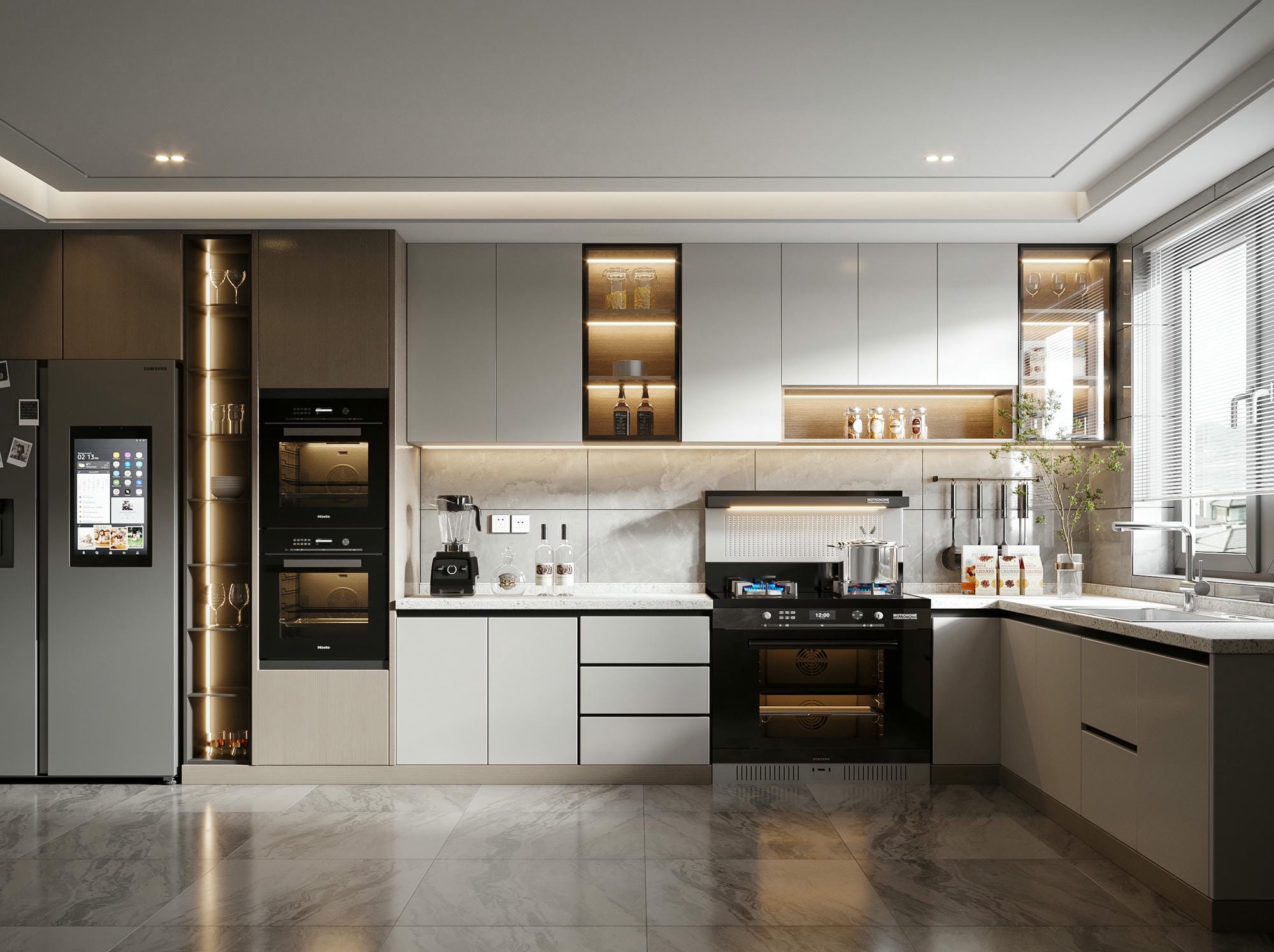 Nhà ống có bếp cuối nhà Nhà ống có bếp cuối nhà