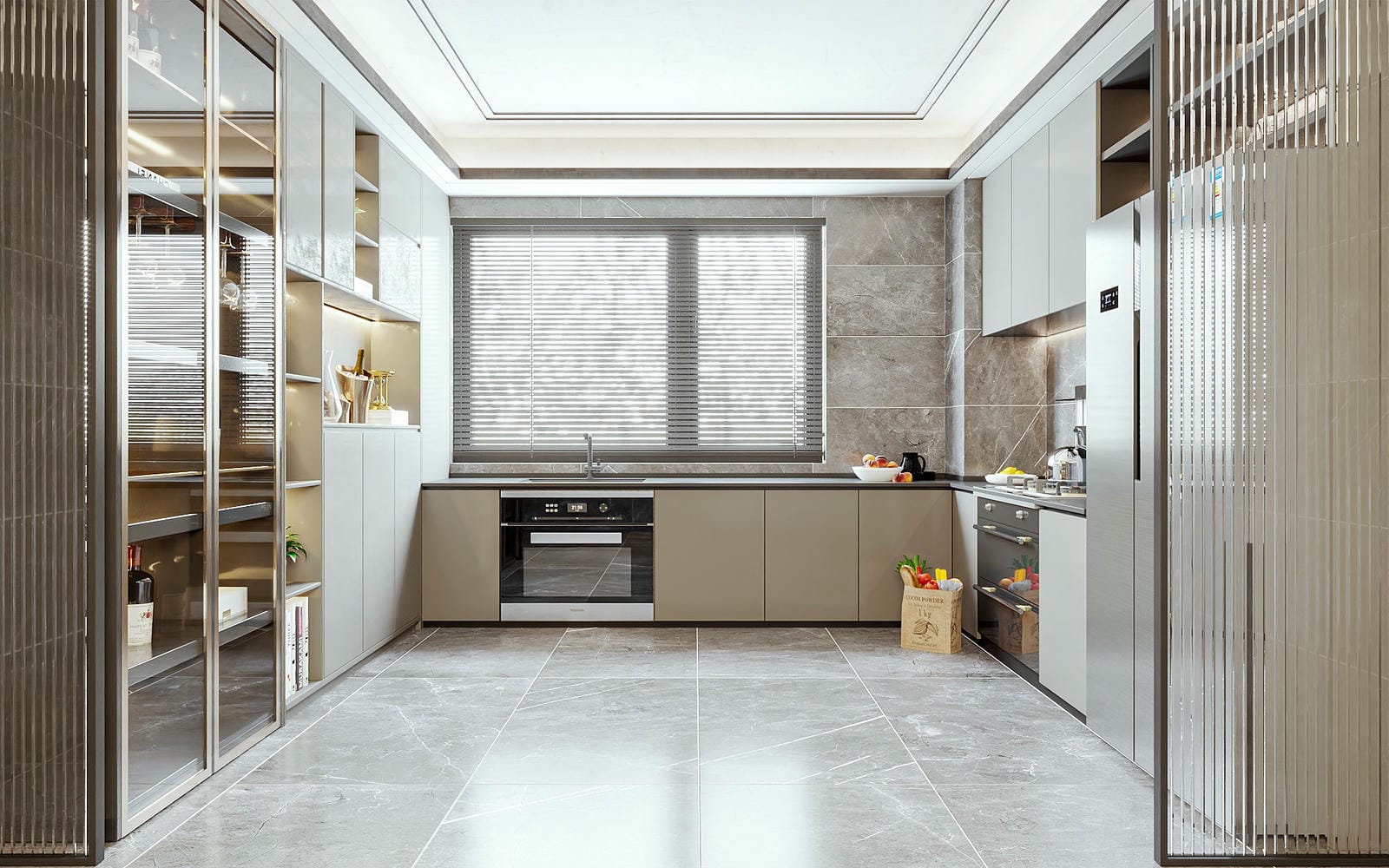 Phòng bếp nhà ống có cửa sổ Phòng bếp nhà ống có cửa sổ