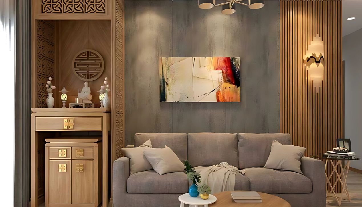 Phòng thờ kết hợp phòng khách