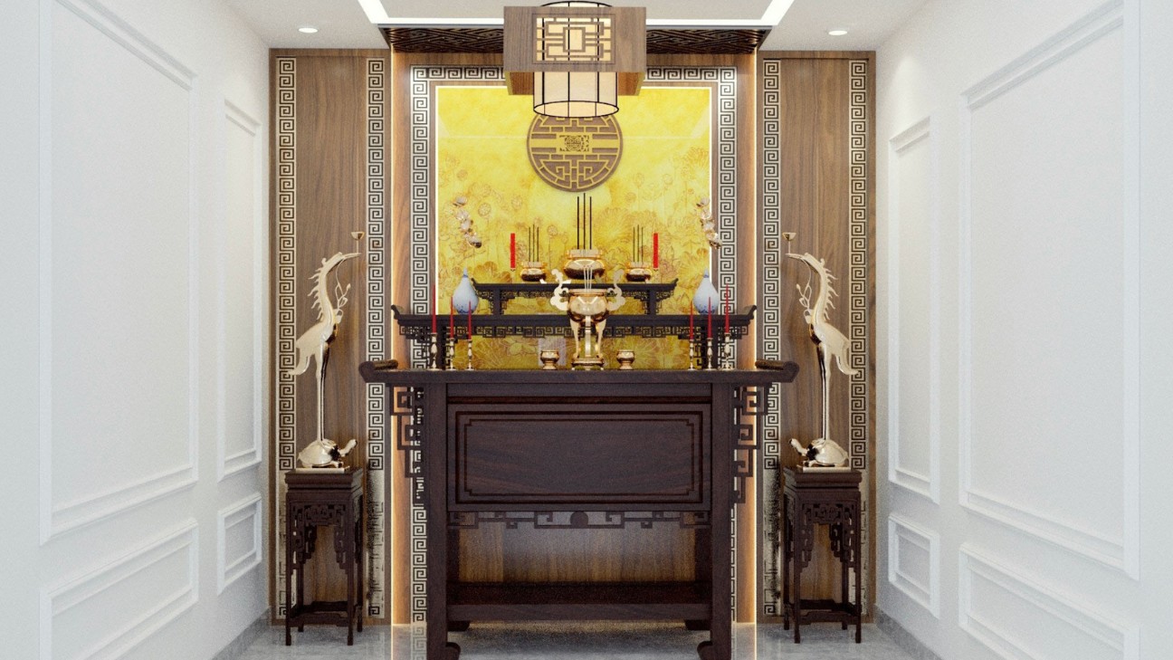 Phòng thờ nhỏ hẹp tận dụng không gian Phòng thờ nhỏ hẹp tận dụng không gian