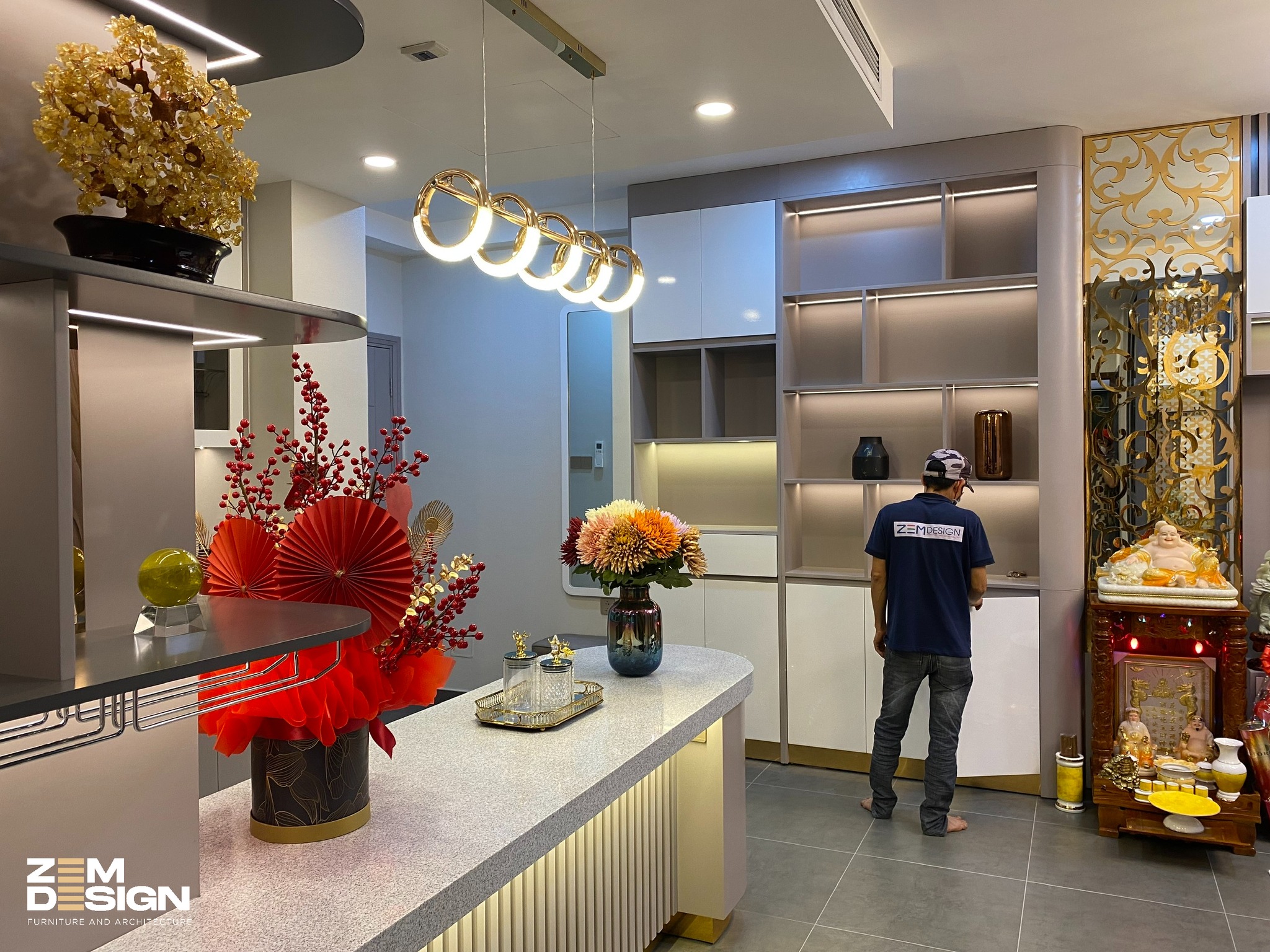 Thiết kế bàn ăn phòng bếp Thi công nội thất bếp sang trọng