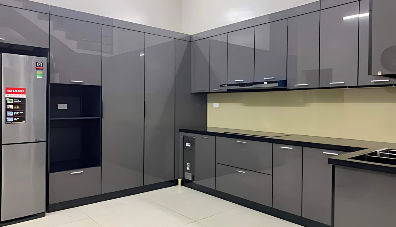 Thi công tủ bếp nhựa