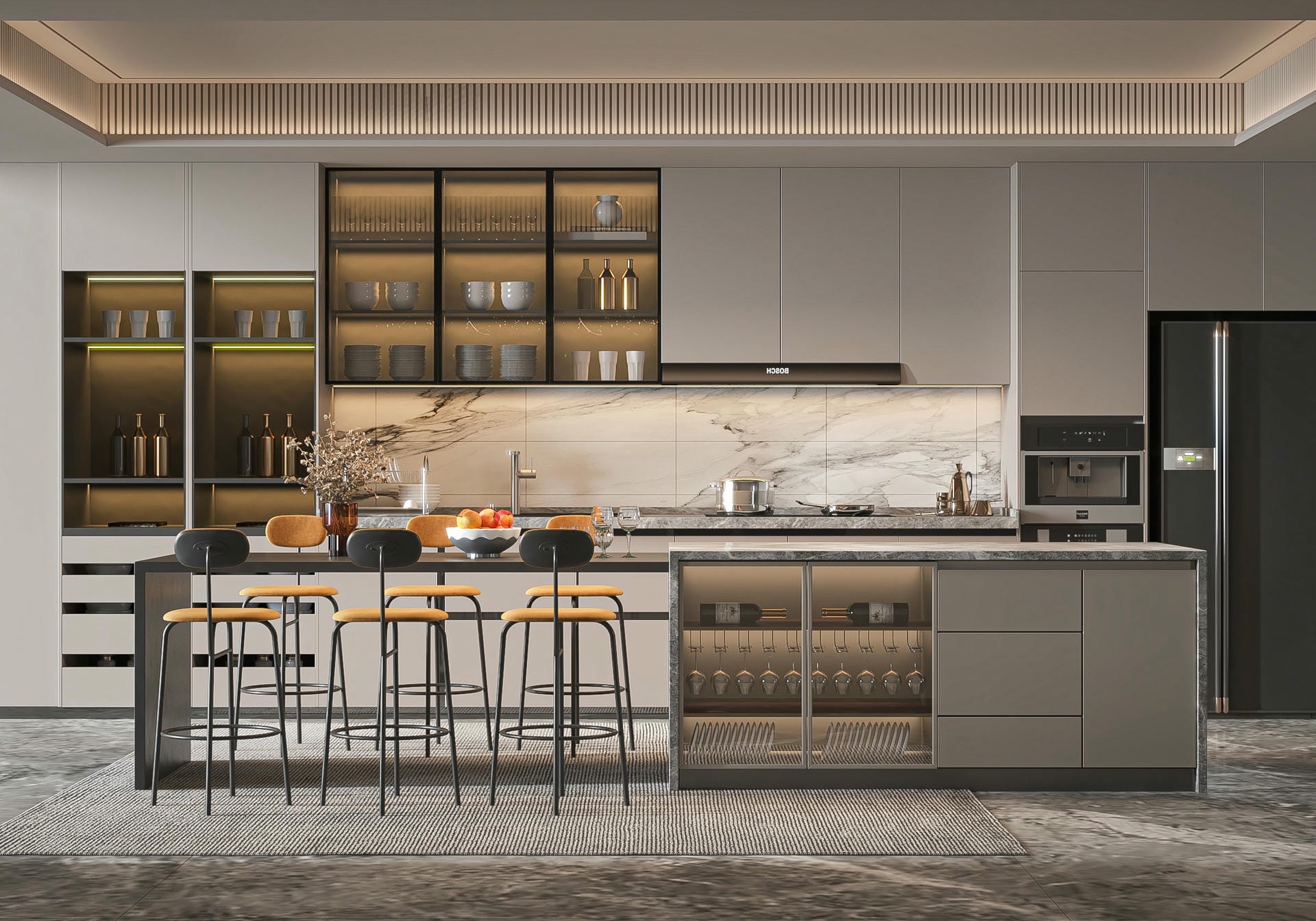 Thiết kế bếp hình chữ i