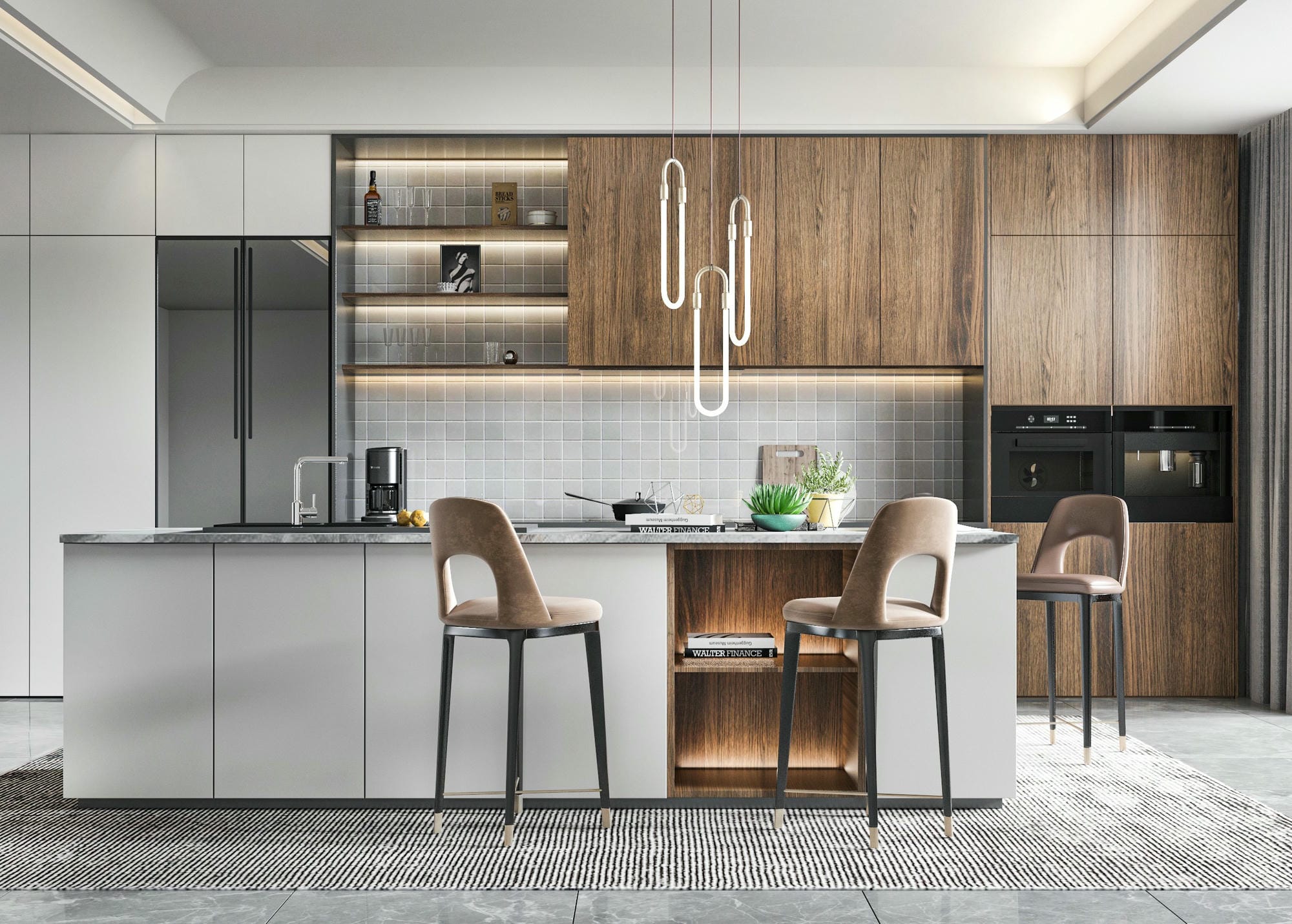 Thiết kế bếp một dãy Thiết kế bếp một dãy