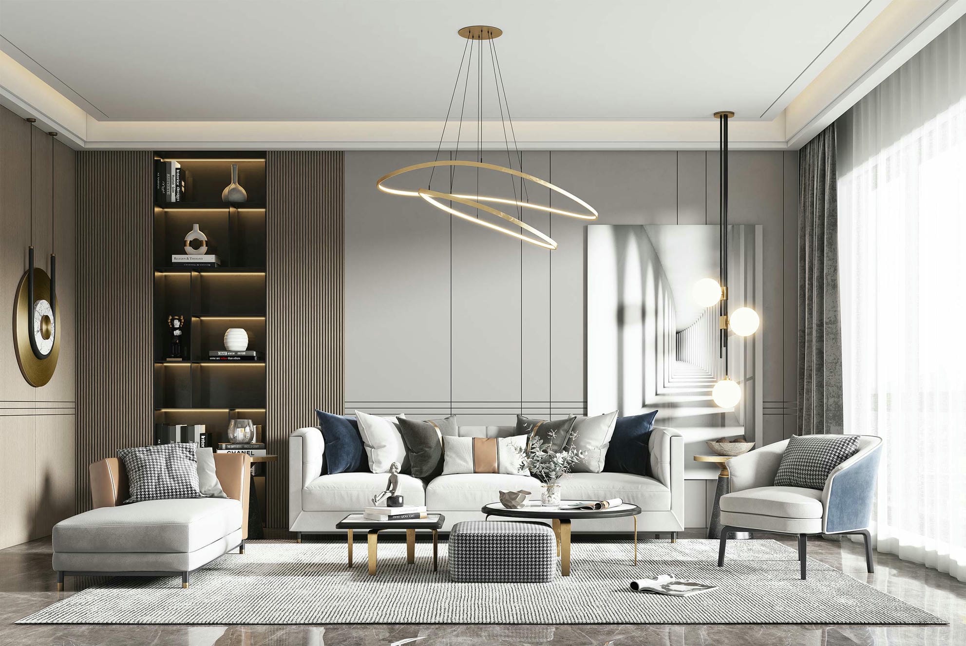 Thiết kế góc tường phòng khách đẹp