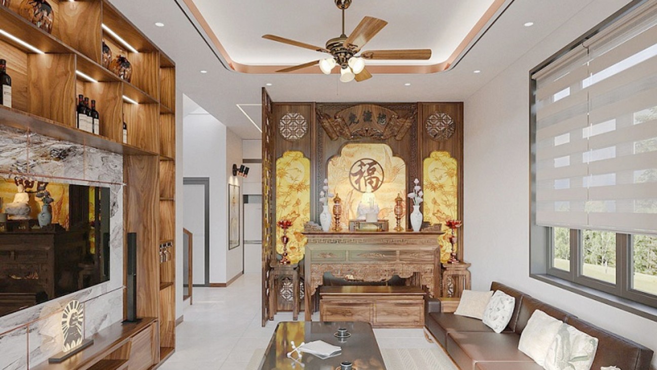 Thiết kế không gian phòng thờ tịnh tâm để đọc sách Thiết kế không gian phòng thờ tịnh tâm để đọc sách