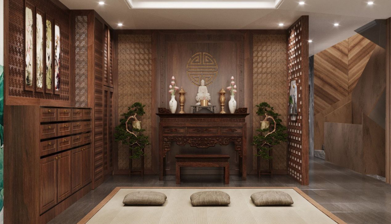 Thiết kế nội thất phòng thờ