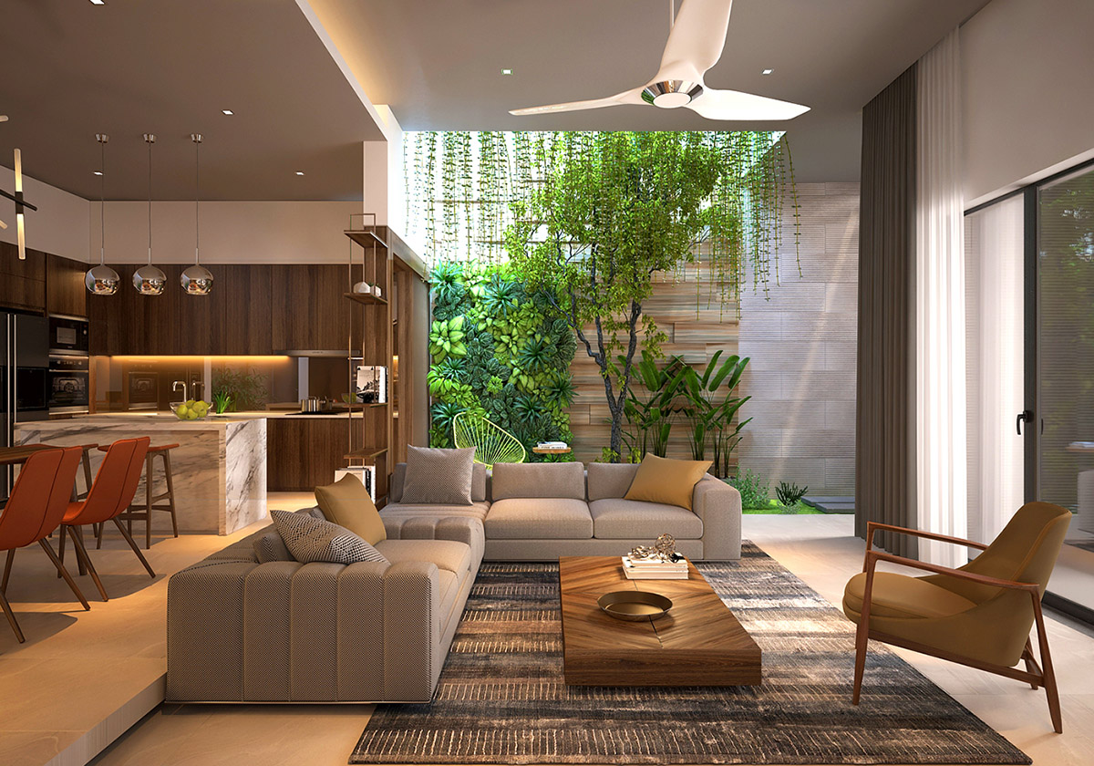 Thiết kế nội thất xanh Thiết kế nội thất xanh