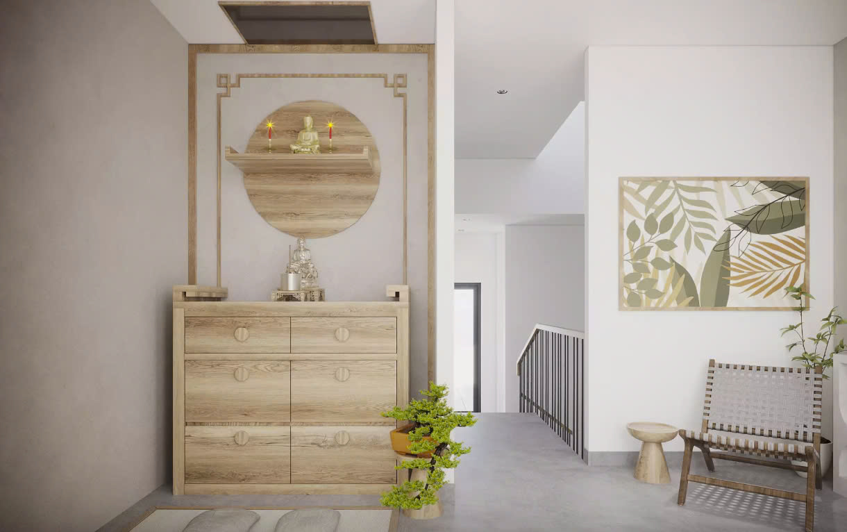 Thiết kế phòng thờ đơn giản yên tĩnh ngồi đọc sách Thiết kế phòng thờ đơn giản yên tĩnh ngồi đọc sách