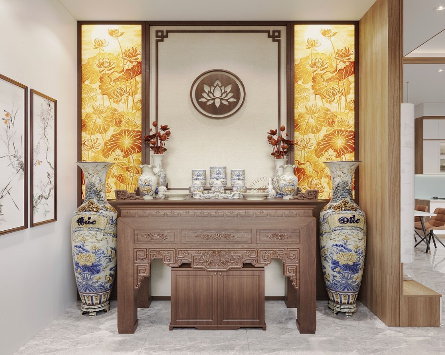 Thiết kế phòng thờ nhỏ đẹp tối ưu không gian Thiết kế phòng thờ nhỏ đẹp tối ưu không gian