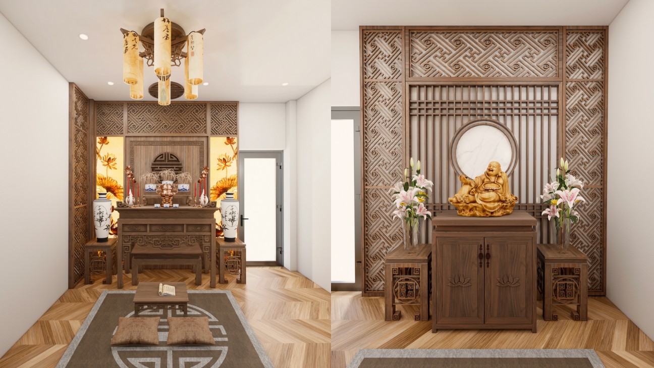 Thiết kế phòng thờ nhỏ đẹp ưu tiên ánh sáng tự nhiên Thiết kế phòng thờ nhỏ đẹp ưu tiên ánh sáng tự nhiên
