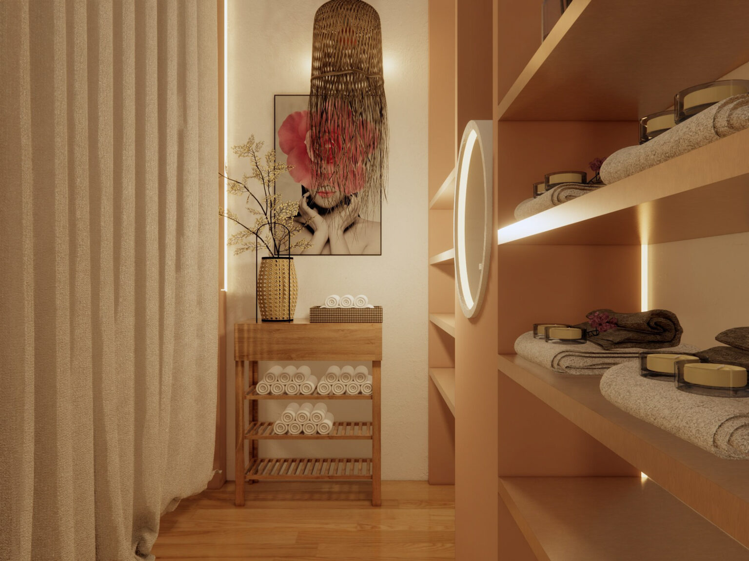 Thiết kế thi công kệ đồ chuyên dụng spa Thiết kế thi công kệ đồ chuyên dụng spa