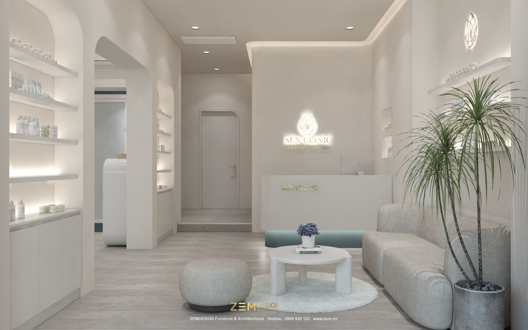 Thiết kế thi công phòng chờ spa Thiết kế thi công phòng chờ spa