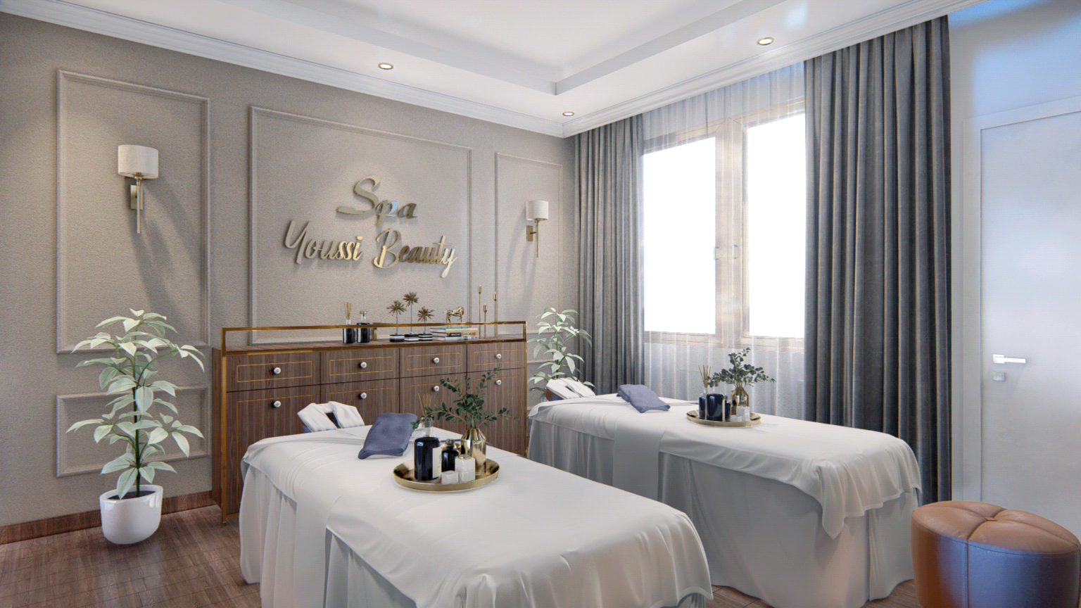 Thiết kế thi công spa gội dầu dưỡng sinh Thiết kế thi công spa gội dầu dưỡng sinh