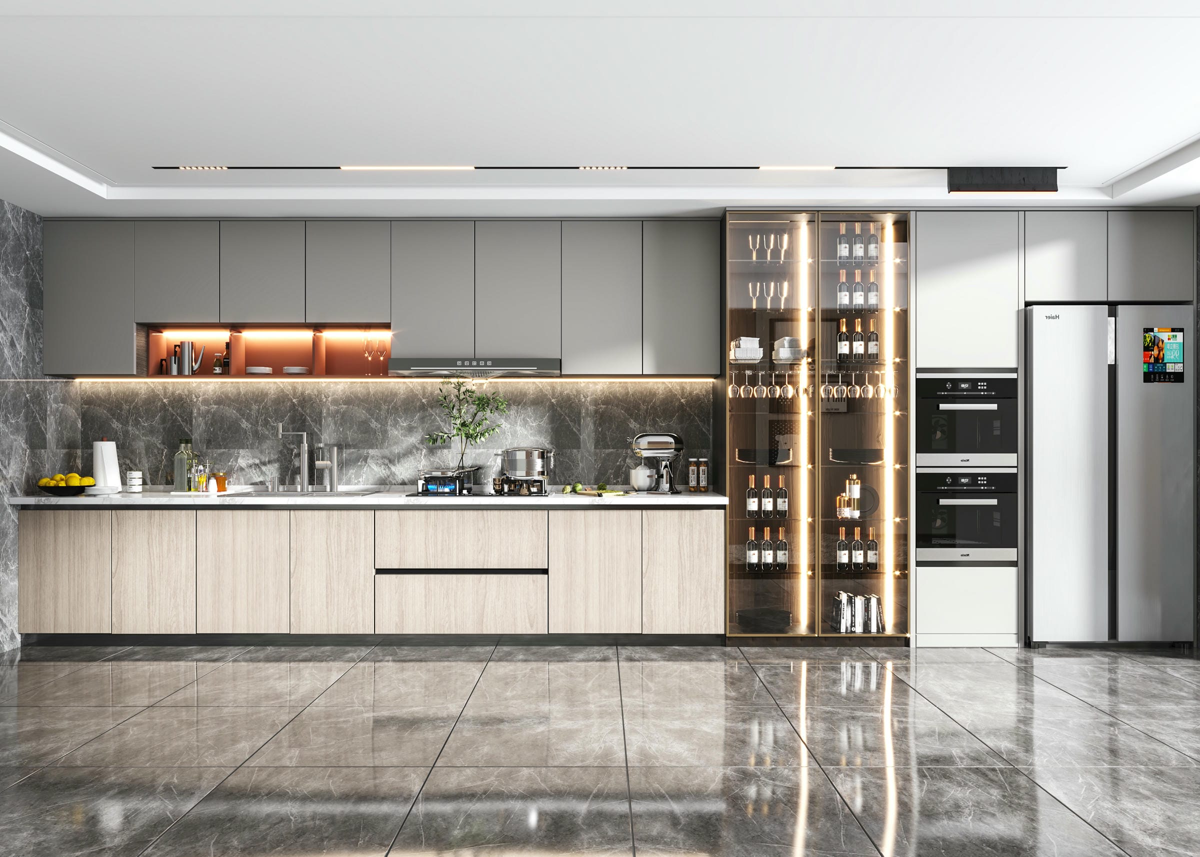 Thiết kế tủ bếp chữ i đẹp