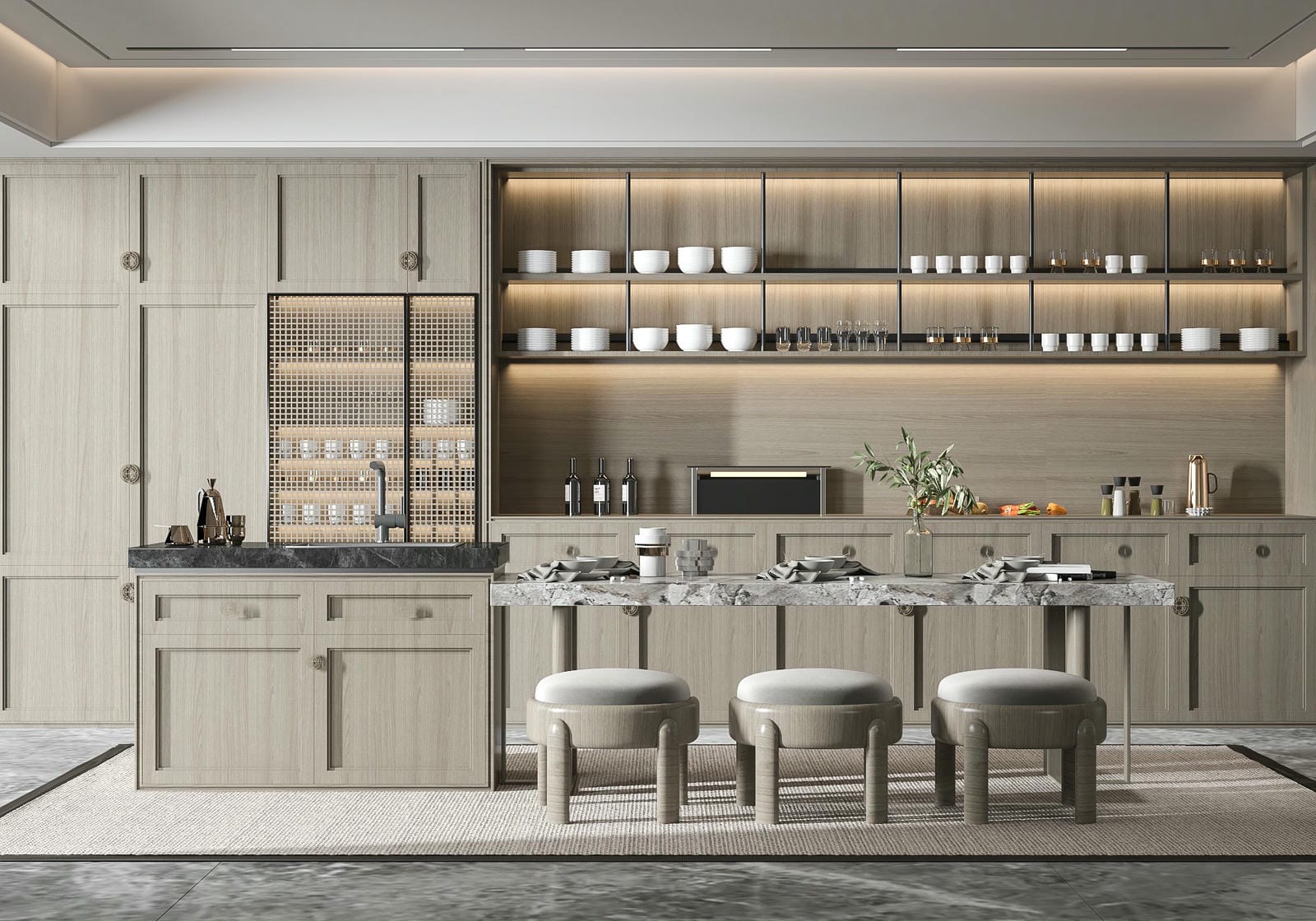 Thiết kế tủ bếp hình chữ i